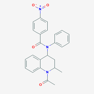 N~1~-(1-ACETYL-2-METHYL-1,2,3,4-TETRAHYDRO-4-QUINOLINYL)-4-NITRO-N~1~-PHENYLBENZAMIDE