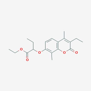 ethyl 2-[(3-ethyl-4,8-dimethyl-2-oxo-2H-chromen-7-yl)oxy]butanoate