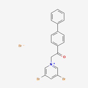 2-(3,5-Dibromopyridin-1-ium-1-yl)-1-(4-phenylphenyl)ethanone bromide