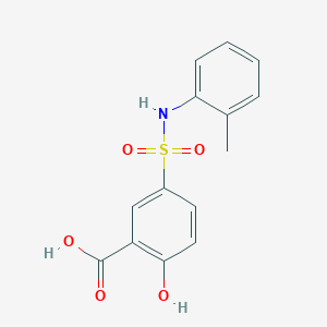 molecular formula C14H13NO5S B492078 2-Hydroxy-5-[(2-methylphenyl)sulfamoyl]benzoic acid CAS No. 262282-41-7