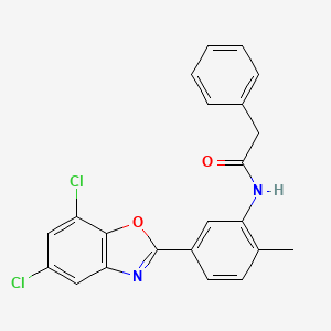 N-[5-(5,7-dichloro-1,3-benzoxazol-2-yl)-2-methylphenyl]-2-phenylacetamide