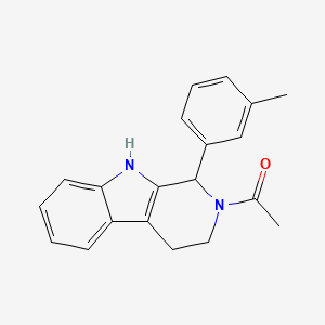 1-[1-(3-methylphenyl)-1,3,4,9-tetrahydropyrido[3,4-b]indol-2-yl]ethanone