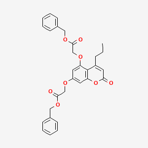 molecular formula C30H28O8 B4920804 BENZYL 2-({5-[2-(BENZYLOXY)-2-OXOETHOXY]-2-OXO-4-PROPYL-2H-CHROMEN-7-YL}OXY)ACETATE 