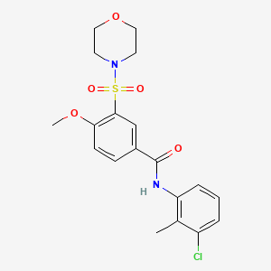 N-(3-chloro-2-methylphenyl)-4-methoxy-3-(morpholin-4-ylsulfonyl)benzamide