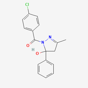 1-(4-chlorobenzoyl)-3-methyl-5-phenyl-4,5-dihydro-1H-pyrazol-5-ol