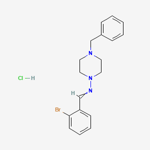 4-benzyl-N-(2-bromobenzylidene)-1-piperazinamine hydrochloride