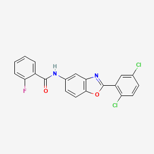 molecular formula C20H11Cl2FN2O2 B4920891 N-[2-(2,5-dichlorophenyl)-1,3-benzoxazol-5-yl]-2-fluorobenzamide 