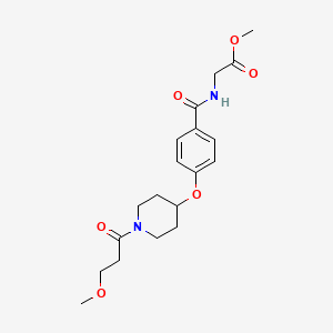 methyl N-(4-{[1-(3-methoxypropanoyl)-4-piperidinyl]oxy}benzoyl)glycinate