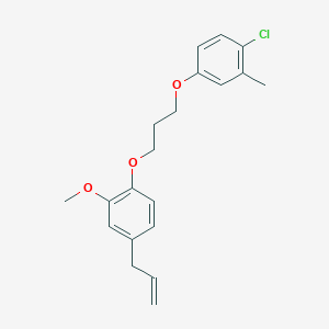 molecular formula C20H23ClO3 B4920920 1-Chloro-4-[3-(2-methoxy-4-prop-2-enylphenoxy)propoxy]-2-methylbenzene 