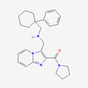 1-(1-phenylcyclohexyl)-N-{[2-(1-pyrrolidinylcarbonyl)imidazo[1,2-a]pyridin-3-yl]methyl}methanamine