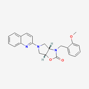 (3aS*,6aR*)-3-(2-methoxybenzyl)-5-(2-quinolinyl)hexahydro-2H-pyrrolo[3,4-d][1,3]oxazol-2-one