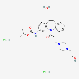 isopropyl (5-{3-[4-(2-hydroxyethyl)-1-piperazinyl]propanoyl}-10,11-dihydro-5H-dibenzo[b,f]azepin-3-yl)carbamate dihydrochloride hydrate