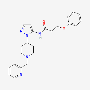 3-phenoxy-N-{1-[1-(2-pyridinylmethyl)-4-piperidinyl]-1H-pyrazol-5-yl}propanamide