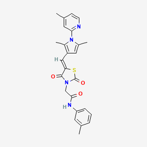 2-(5-{[2,5-dimethyl-1-(4-methyl-2-pyridinyl)-1H-pyrrol-3-yl]methylene}-2,4-dioxo-1,3-thiazolidin-3-yl)-N-(3-methylphenyl)acetamide