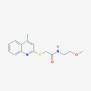 N-(2-methoxyethyl)-2-[(4-methyl-2-quinolinyl)thio]acetamide