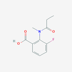 molecular formula C11H12FNO3 B4921076 3-fluoro-2-[methyl(propionyl)amino]benzoic acid 