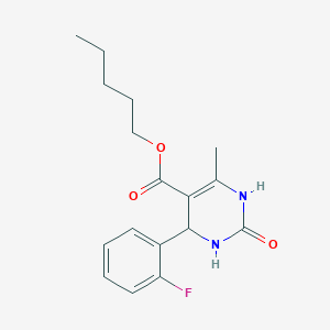 pentyl 4-(2-fluorophenyl)-6-methyl-2-oxo-1,2,3,4-tetrahydro-5-pyrimidinecarboxylate