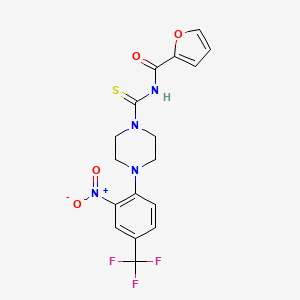 N-({4-[2-nitro-4-(trifluoromethyl)phenyl]-1-piperazinyl}carbonothioyl)-2-furamide