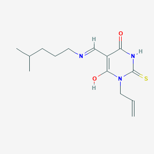 1-allyl-5-{[(4-methylpentyl)amino]methylene}-2-thioxodihydro-4,6(1H,5H)-pyrimidinedione