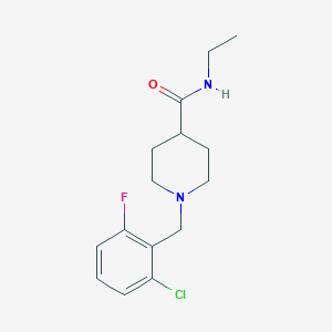 molecular formula C15H20ClFN2O B4921216 1-(2-chloro-6-fluorobenzyl)-N-ethyl-4-piperidinecarboxamide 