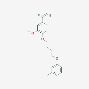 molecular formula C22H28O3 B4921244 1-[4-(3,4-dimethylphenoxy)butoxy]-2-methoxy-4-(1-propen-1-yl)benzene 