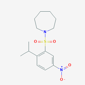 molecular formula C15H22N2O4S B4921262 1-[(2-isopropyl-5-nitrophenyl)sulfonyl]azepane 