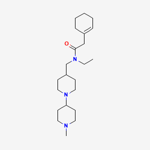 molecular formula C22H39N3O B4921268 2-(1-cyclohexen-1-yl)-N-ethyl-N-[(1'-methyl-1,4'-bipiperidin-4-yl)methyl]acetamide 
