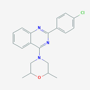 2-(4-chlorophenyl)-4-(2,6-dimethyl-4-morpholinyl)quinazoline