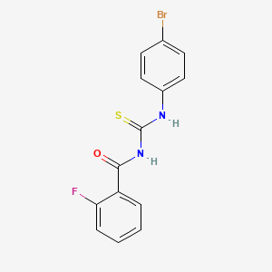 molecular formula C14H10BrFN2OS B4921317 N-{[(4-bromophenyl)amino]carbonothioyl}-2-fluorobenzamide 