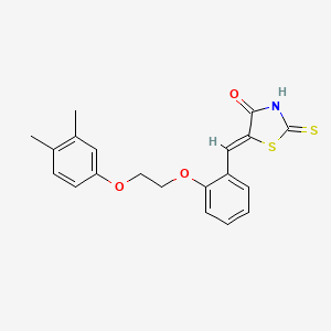molecular formula C20H19NO3S2 B4921319 5-{2-[2-(3,4-dimethylphenoxy)ethoxy]benzylidene}-2-thioxo-1,3-thiazolidin-4-one 