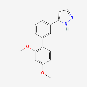 molecular formula C17H16N2O2 B4921356 3-(2',4'-dimethoxy-3-biphenylyl)-1H-pyrazole 