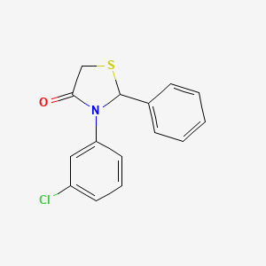 molecular formula C15H12ClNOS B4921403 3-(3-氯苯基)-2-苯基-1,3-噻唑烷-4-酮 CAS No. 117664-55-8