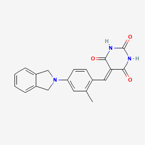 molecular formula C20H17N3O3 B4921416 5-[4-(1,3-dihydro-2H-isoindol-2-yl)-2-methylbenzylidene]-2,4,6(1H,3H,5H)-pyrimidinetrione 