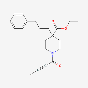 molecular formula C21H27NO3 B4921436 ethyl 1-(2-butynoyl)-4-(3-phenylpropyl)-4-piperidinecarboxylate 