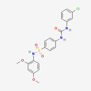molecular formula C21H20ClN3O5S B4921478 4-({[(3-chlorophenyl)amino]carbonyl}amino)-N-(2,4-dimethoxyphenyl)benzenesulfonamide 
