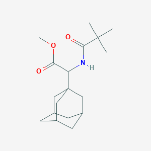 molecular formula C18H29NO3 B4921480 methyl 1-adamantyl[(2,2-dimethylpropanoyl)amino]acetate 