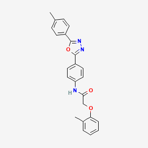 molecular formula C24H21N3O3 B4921496 2-(2-methylphenoxy)-N-{4-[5-(4-methylphenyl)-1,3,4-oxadiazol-2-yl]phenyl}acetamide 