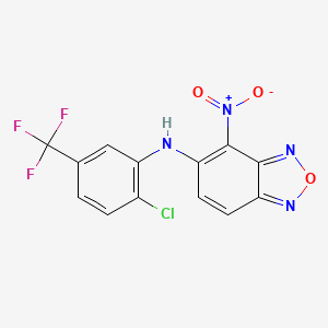 molecular formula C13H6ClF3N4O3 B4921503 N-[2-chloro-5-(trifluoromethyl)phenyl]-4-nitro-2,1,3-benzoxadiazol-5-amine 