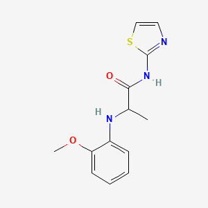 molecular formula C13H15N3O2S B4921509 N~2~-(2-methoxyphenyl)-N~1~-1,3-thiazol-2-ylalaninamide 