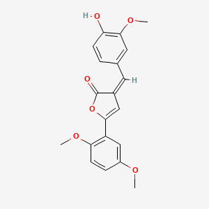 molecular formula C20H18O6 B4921517 5-(2,5-dimethoxyphenyl)-3-(4-hydroxy-3-methoxybenzylidene)-2(3H)-furanone 
