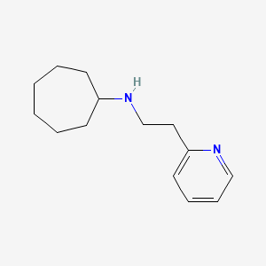 molecular formula C14H22N2 B4921531 N-[2-(2-pyridinyl)ethyl]cycloheptanamine 