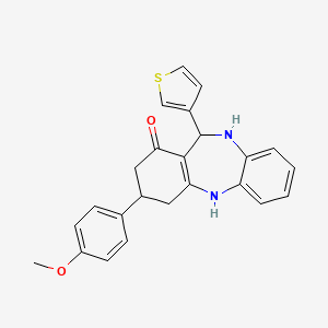 molecular formula C24H22N2O2S B4921545 3-(4-methoxyphenyl)-11-(3-thienyl)-2,3,4,5,10,11-hexahydro-1H-dibenzo[b,e][1,4]diazepin-1-one 
