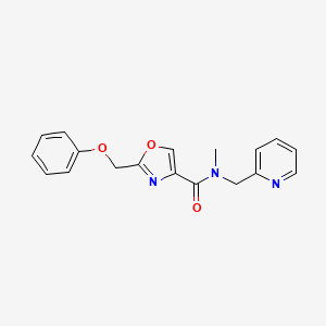 molecular formula C18H17N3O3 B4921560 N-methyl-2-(phenoxymethyl)-N-(2-pyridinylmethyl)-1,3-oxazole-4-carboxamide 
