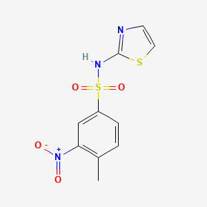 molecular formula C10H9N3O4S2 B4921569 4-methyl-3-nitro-N-1,3-thiazol-2-ylbenzenesulfonamide 