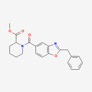 molecular formula C22H22N2O4 B4921571 methyl 1-[(2-benzyl-1,3-benzoxazol-5-yl)carbonyl]-2-piperidinecarboxylate 