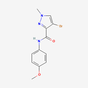 molecular formula C12H12BrN3O2 B4921577 4-bromo-N-(4-methoxyphenyl)-1-methyl-1H-pyrazole-3-carboxamide 