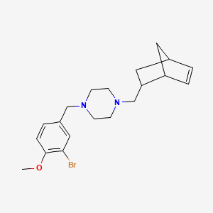 molecular formula C20H27BrN2O B4921614 1-(bicyclo[2.2.1]hept-5-en-2-ylmethyl)-4-(3-bromo-4-methoxybenzyl)piperazine 