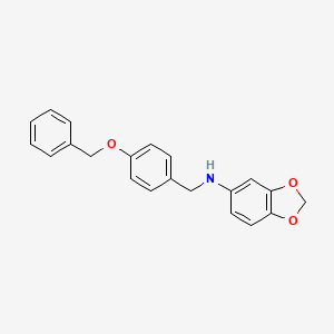 molecular formula C21H19NO3 B4921619 1,3-benzodioxol-5-yl[4-(benzyloxy)benzyl]amine 