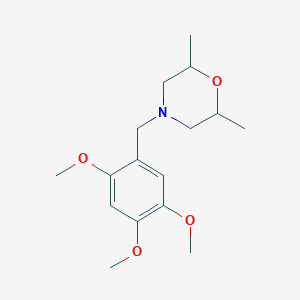 molecular formula C16H25NO4 B4921639 2,6-dimethyl-4-(2,4,5-trimethoxybenzyl)morpholine 