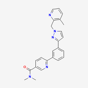 molecular formula C24H23N5O B4921645 N,N-dimethyl-6-(3-{1-[(3-methyl-2-pyridinyl)methyl]-1H-pyrazol-3-yl}phenyl)nicotinamide 